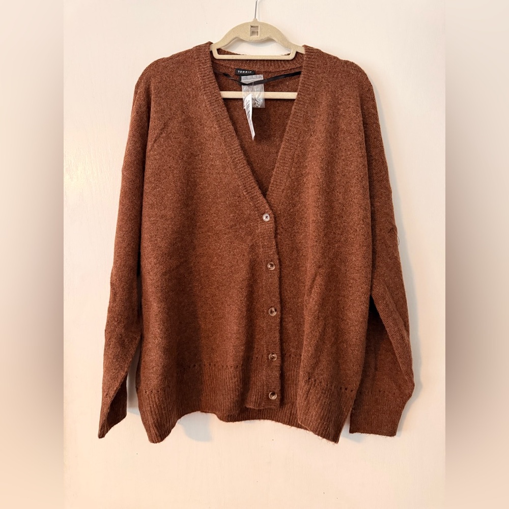 torrid Rust Brown Button Down Cashmere Cardigan N… - image 1